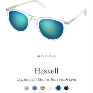 Warby Parker Haskell Crystal Electric Blue Finish NEW